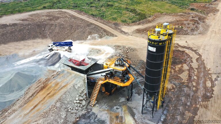 Mobil betongtillsatsanläggning FABO Mobile Concrete Batching Plant 100 m3/h Mobile Concrete Batching Plant