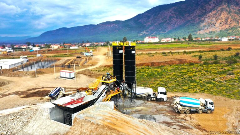 Mobil betongtillsatsanläggning FABO Mobile Concrete Batching Plant 100 m3/h Mobile Concrete Batching Plant