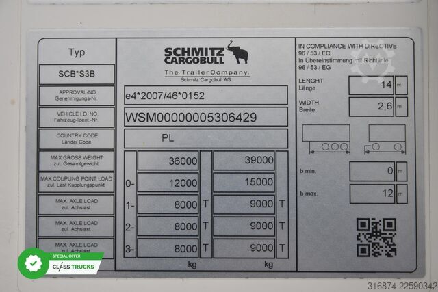 Koeloplegger SCHMITZ CARGOBULL SKO FP 60 Carrier Vector 1550