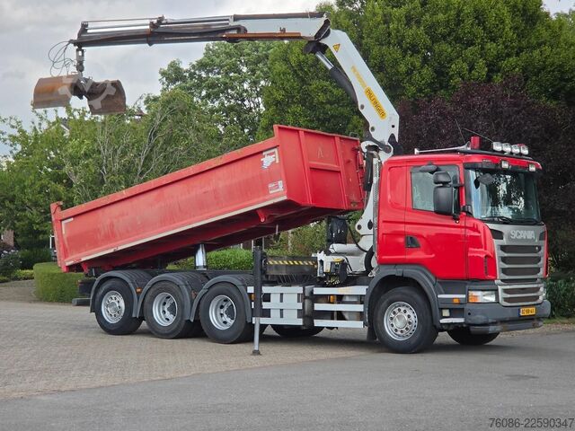 クレーン付きティッパー Scania G 400 B 8X4*4 TRIPLE!! KRAAN/KIPPER!!  NL TRUCK!