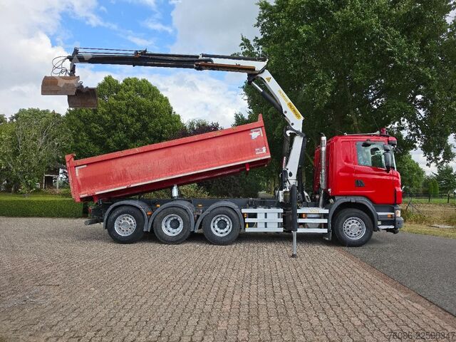 クレーン付きティッパー Scania G 400 B 8X4*4 TRIPLE!! KRAAN/KIPPER!!  NL TRUCK!