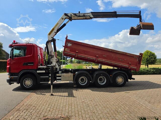 クレーン付きティッパー Scania G 400 B 8X4*4 TRIPLE!! KRAAN/KIPPER!!  NL TRUCK!