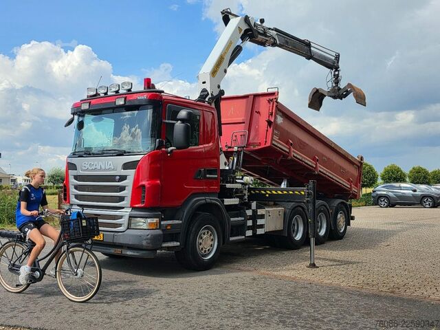 クレーン付きティッパー Scania G 400 B 8X4*4 TRIPLE!! KRAAN/KIPPER!!  NL TRUCK!