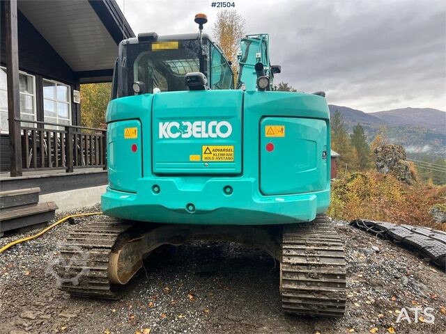 Pelle sur chenilles Kobelco Sk75SR-3E excavator w/ sanding bucket, rototilt an