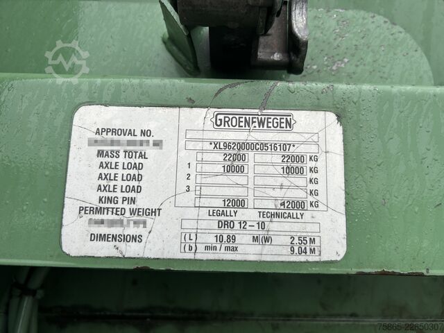 Valise Groenewegen DRO-12-10 B / City / Box / Loadlift 2000 kg / A...