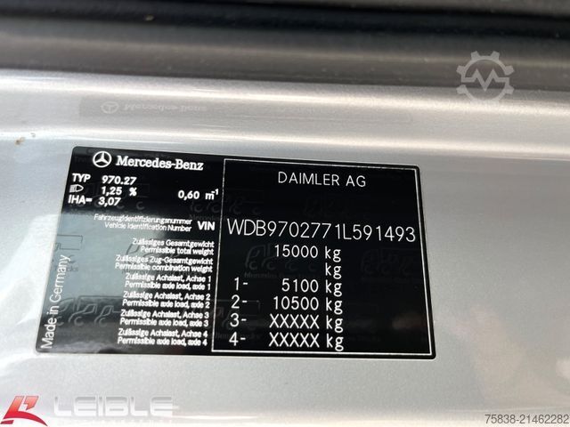 Camión caja MERCEDES-BENZ Atego 1529*Koffer*Bär LBW*Klima*43m³*Euro5