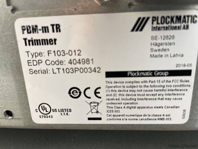 Asiakirjojen viimeistelyjärjestelmä Plockmatic PBM 350-m