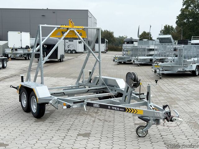  Lorries TPB35-4925 | HANDSEILWINDE 280X165CM 3500KG KABELTROMMELANHÄNGER