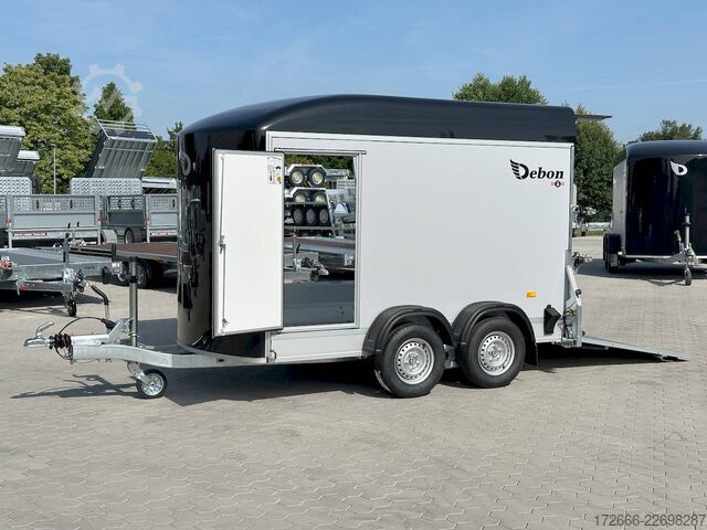 Kofferanhänger Debon CHEVAL LIBERTE DEBON C500 WABENKERN ROADSTER SCHWARZ +SEITENKLAPPE +SEITENTÜR