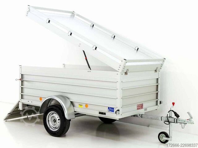 Remolque de plataforma con cubierta Koch-Anhänger U4 250X125X80CM 750KG | 2XBWE | DECKELANHÄNGER