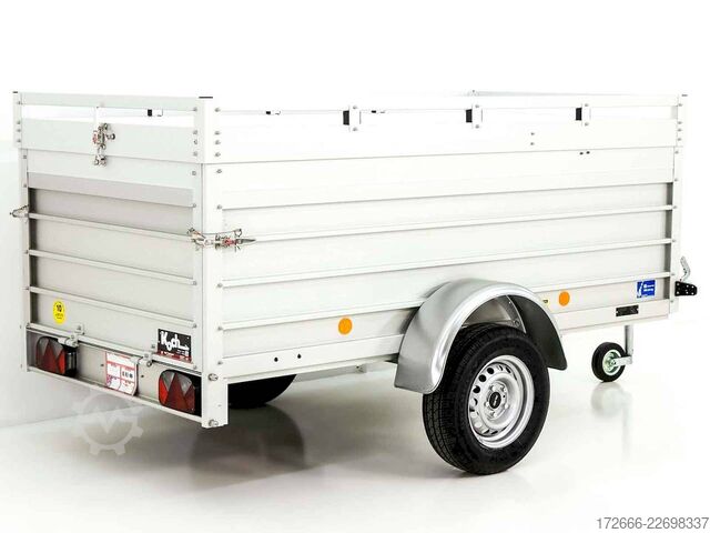 Remolque de plataforma con cubierta Koch-Anhänger U4 250X125X80CM 750KG | 2XBWE | DECKELANHÄNGER