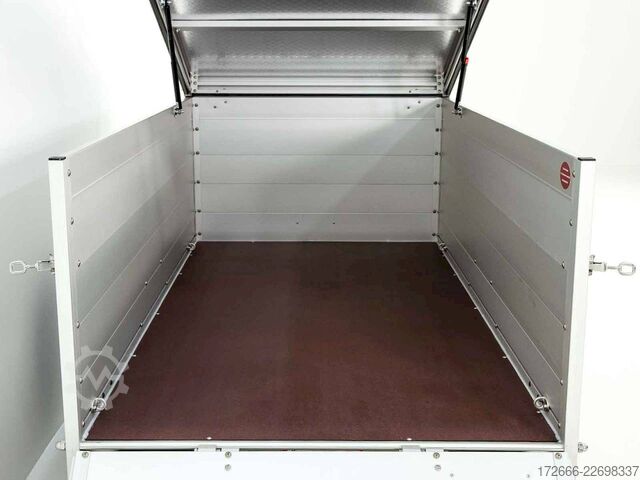 Remolque de plataforma con cubierta Koch-Anhänger U4 250X125X80CM 750KG | 2XBWE | DECKELANHÄNGER