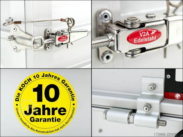 Remolque de plataforma con cubierta Koch-Anhänger U4 250X125X80CM 750KG | 2XBWE | DECKELANHÄNGER