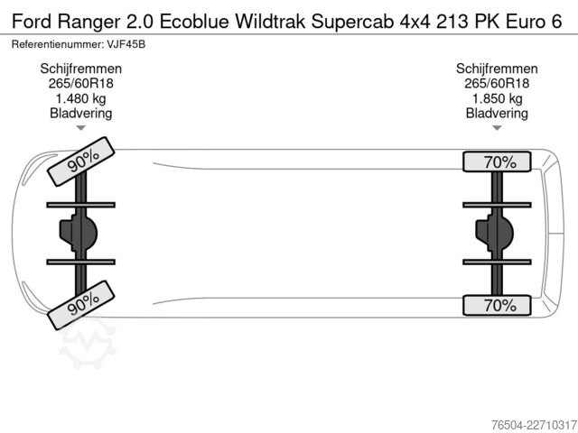  Ford Ranger 2.0 Ecoblue Wildtrak Supercab 4x4 213 PK...