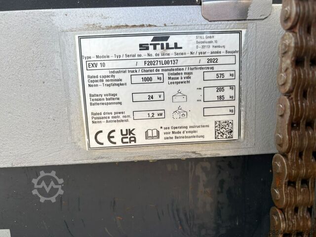 VS-23009 इलेक्ट्रिक स्टैकेलर Still EXV 10 STILL EXV 10
