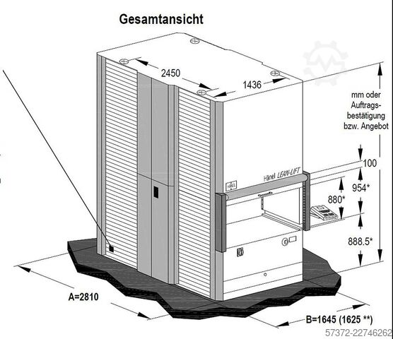 Paternoster Haenel Lean-Lift 1300-825/281/164/75/300/40
