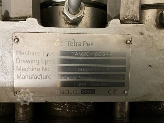 2004 Tetra Pak TAM 20/160 BAR homogenisator Tetra Pak TAM 20/160 BAR