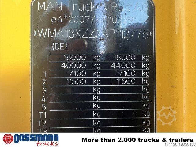 Стандардна влечна единица MAN TGX 18.500 4X2 LLS, Retarder, Vollumer