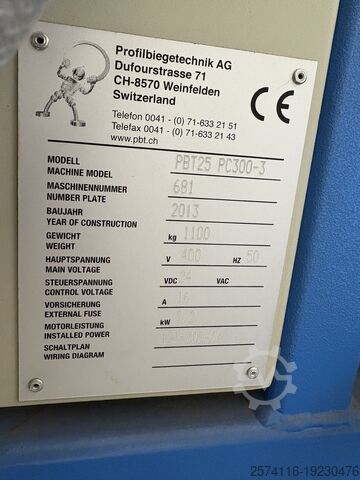 Kola sa kutijama PBT AG PBT25 PC300 automatische Radiusmessung