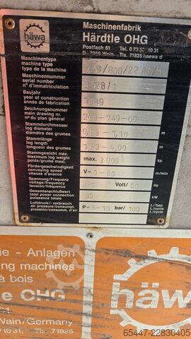 HÆWA 249/800/22 AB/H afbarker til træstammer hawa 249/800/22 AB/H