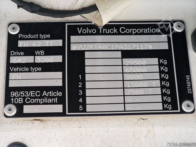 Volvo FH 13.500 Globetrotter XL 6x2 - Full air - Leat...
