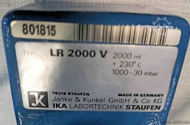 IKA LR 2000 V laboratoriereaktor komplet sæt Ultra-Turrax T25 RE 162 P vandbad LT5 IKA LR 2000 V
