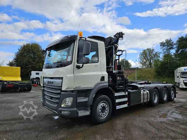 Container transport (hook-lift system) DAF CF 450 FAW 8x4 + Container hook MULTILIFT 22T ...