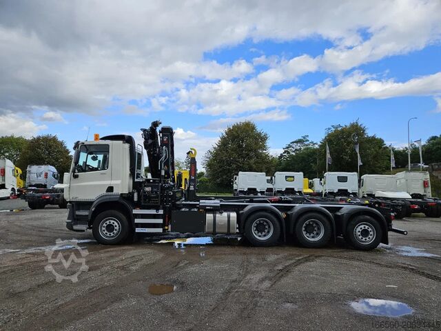 Container transport (hook-lift system) DAF CF 450 FAW 8x4 + Container hook MULTILIFT 22T ...