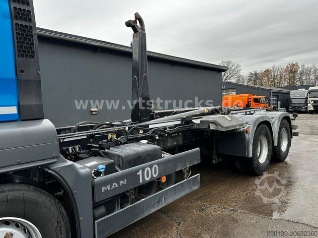 Kanca kasalı yük kamyonu (roll-off) MAN TGS 26.440 6x4 Blatt-/Luft Meiller-Abrollkipper