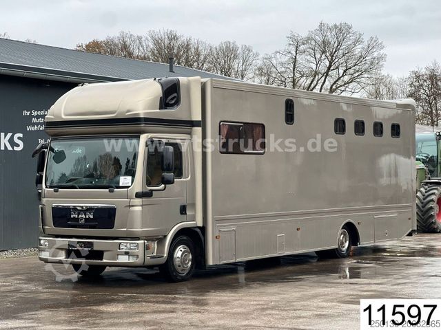 Tovorni avtomobil za prevoz živine MAN TGL 12.220 4x2 4.Pferdetransporter m. Wohnabteil