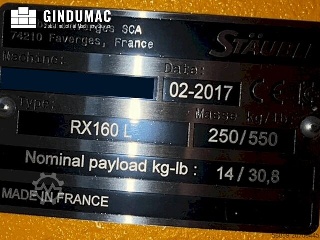 Bras de robot STAUBLI RX160 L