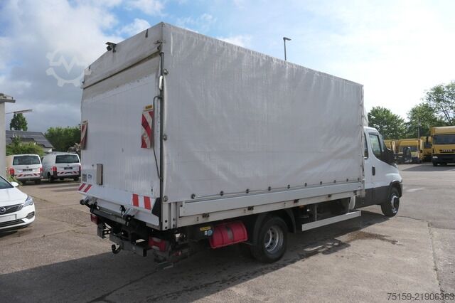 Transportador con plataforma y toldo iveco Daily 70C18H D70C DoKa LBW AHK Klima Tempomat Regaleinbauten COC Standheizung