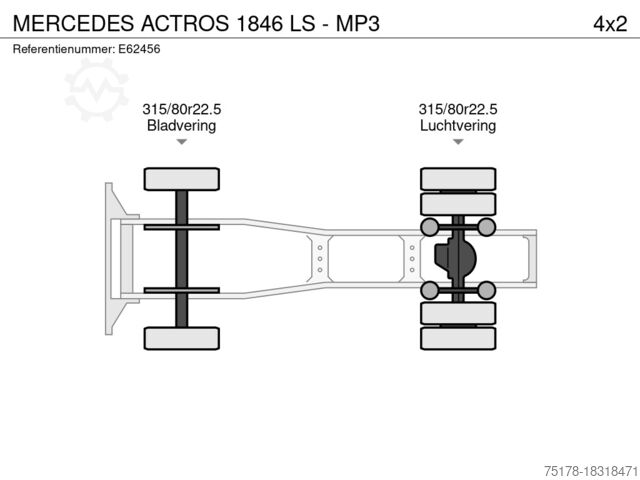 Standard tractor MERCEDES ACTROS 1846 LS - MP3