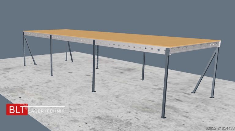 Storage platform 5x15m Lagerbühne , Belastung : 500kg/qm Unterkante: 3m ,ca. 75qm , Systembühne