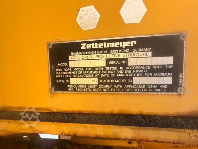 ホイールローダー ZETTELMEYER ZL 1801 Radlader 6.254 Stunden orig.