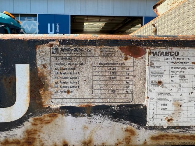Tieflader-Sattelauflieger MÜLLER-MITTELTAL TS2 KOMPAKT Tieflader 2 Achse Hydr. Rampen