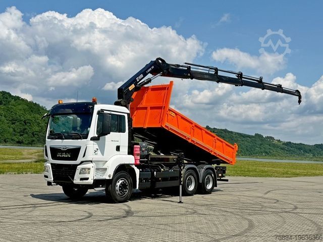 Vörubíll með tippgrind MAN TGS 33.440 * HIAB X-HIDUO 188 E-5 + FUNK * 6x4