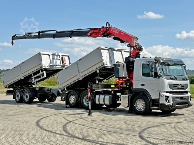 Camión volquete VOLVO FMX 420* FASSI F275.2.25 + FUNK + Anhänger / TOP