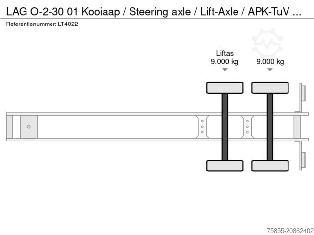 Schuifzeilen LAG Kooiaap / Steering axle / Lift-Axle /...