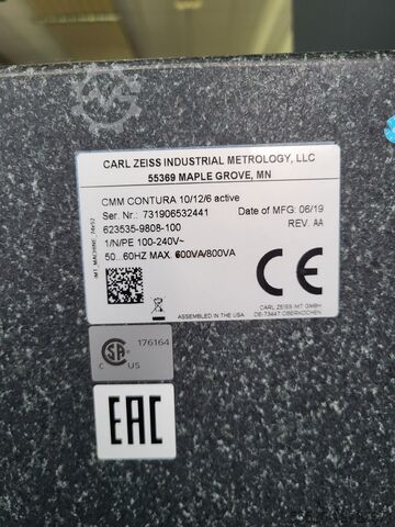 ZEISS Koordinatenmessmaschine Zeiss CMM CONTURA 10126 active