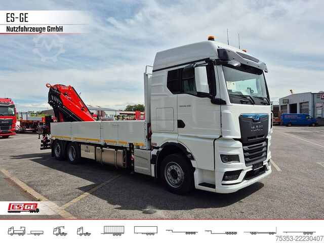 Tovornjak s ploščadjo MAN TGX 26.480 6x2-4 LL CH mit Fassi F545RA.2.26