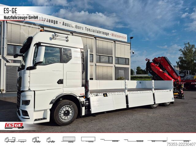 Tovornjak s ploščadjo MAN TGX 26.480 6x2-4 LL CH mit Fassi F545RA.2.26