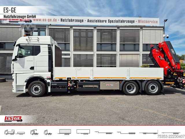 Tovornjak s ploščadjo MAN TGX 26.480 6x2-4 LL CH mit Fassi F545RA.2.26