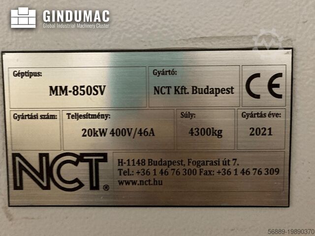 Κάθετο κέντρο κατεργασίας NCT MM-850SV