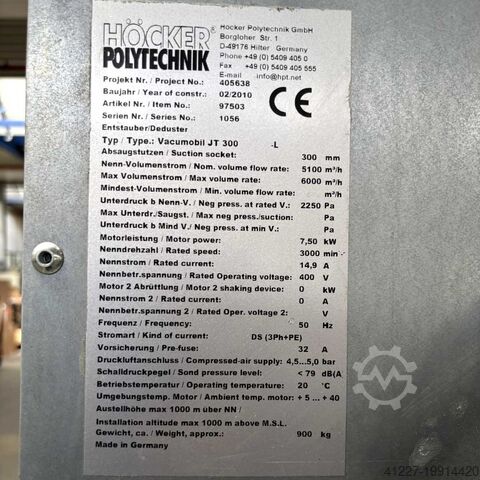 Прахоуловител Höcker Polytechnik Vacumobil JT300