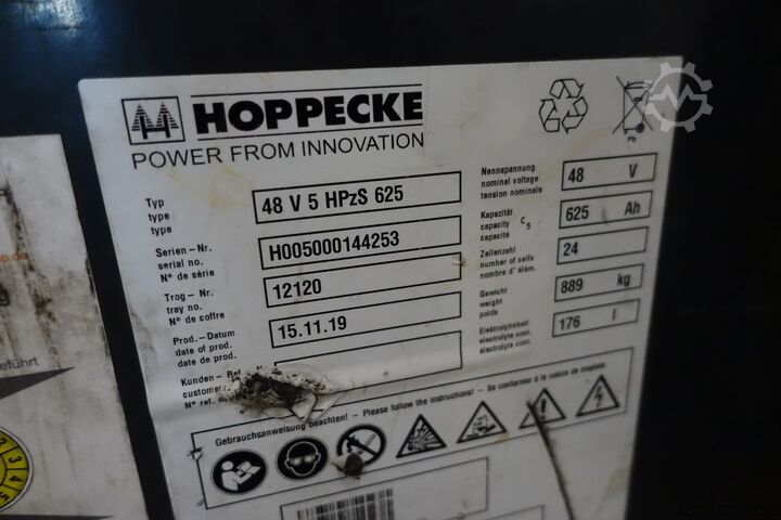  Hoppecke 48V 5PzS625 88% Staplerbatterie