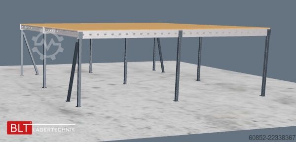  10x10m Lagerbühne , Belastung : 500kg/qm Unterkante: 3m ,ca. 100qm , Systembühne