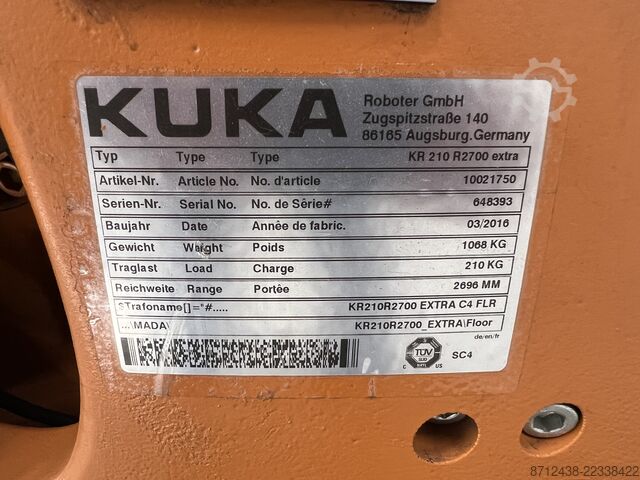 Robô industrial KUKA KR 210 R2700 extra
