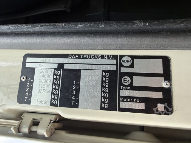 Krautuvas sumontuotas ant sunkvežimio Daf XF440 6X2 Palfinger PK 34002 bis 29 Meter