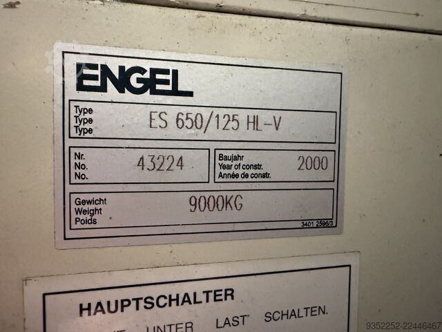 Formsprutningsmaskin ENGEL ES 650/125 HL-V